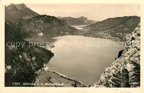 AK / Ansichtskarte Attersee Blick von der Madlschneid Attersee Kat. Attersee