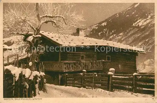 AK / Ansichtskarte Gastein_Bad Bauernhaus im Winter Gastein_Bad Kat. Bad Gastein