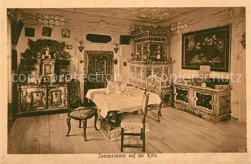 AK / Ansichtskarte Roetz_Oberpfalz Schloss Roetz Speisezimmer Roetz Oberpfalz Kat. Roetz