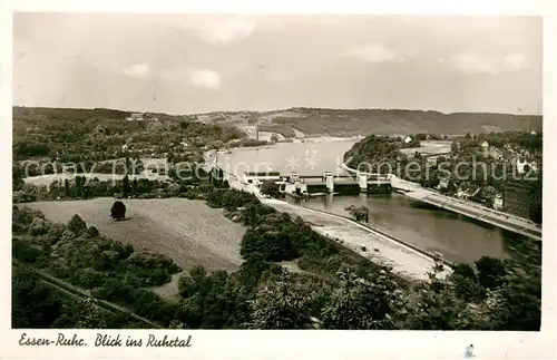 AK / Ansichtskarte Essen_Ruhr Blick ins Ruhrtal Essen_Ruhr Kat. Essen