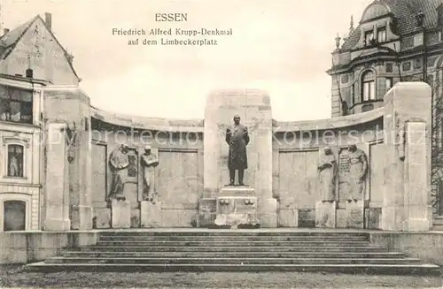AK / Ansichtskarte Essen_Ruhr Friedr Alfred Krupp Denkmal auf dem Limbeckerplatz Essen_Ruhr Kat. Essen