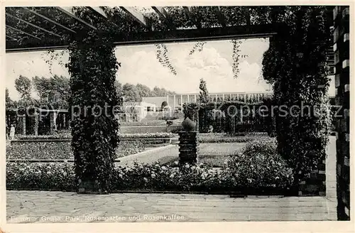 AK / Ansichtskarte Essen_Ruhr Gruga Park Rosengarten und Rosenkaffee Essen_Ruhr Kat. Essen