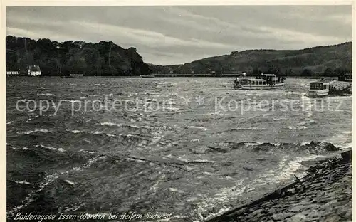 AK / Ansichtskarte Werden_Ruhr Baldeneysee bei steifer Brise Werden Ruhr Kat. Essen