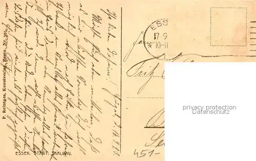 AK / Ansichtskarte Essen_Ruhr Staedt Saalbau Essen_Ruhr Kat. Essen