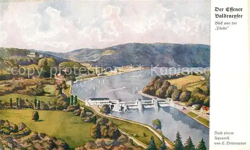 AK / Ansichtskarte Essen_Ruhr Baldeneysee Kuenstlerkarte Essen_Ruhr Kat. Essen