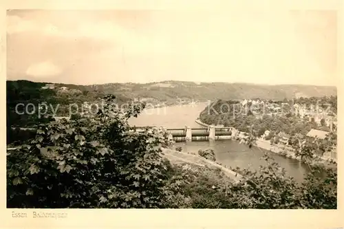 AK / Ansichtskarte Essen_Ruhr Baldeneysee mit Wehr Essen_Ruhr Kat. Essen