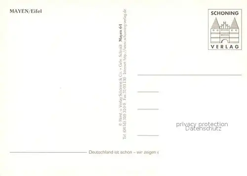 AK / Ansichtskarte Mayen Schwimmbad Rathaus Marktplatz Brunnen Mayen