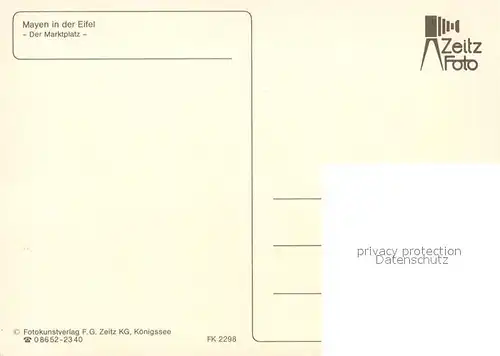 AK / Ansichtskarte Mayen Marktplatz Denkmal Mayen