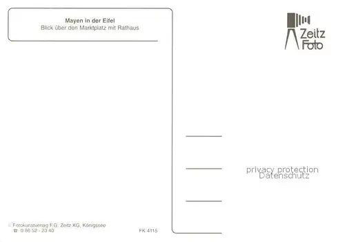 AK / Ansichtskarte Mayen Marktplatz Rathaus Mayen