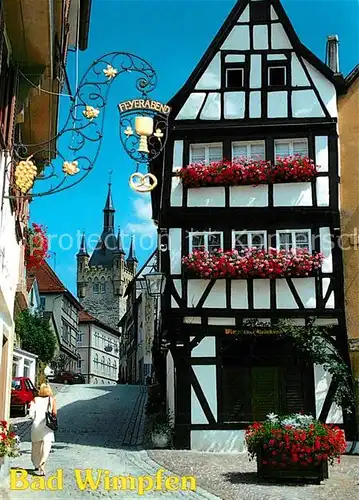 AK / Ansichtskarte Wimpfen_Bad Salzgasse Fachwerk Blauen Turm Wimpfen_Bad