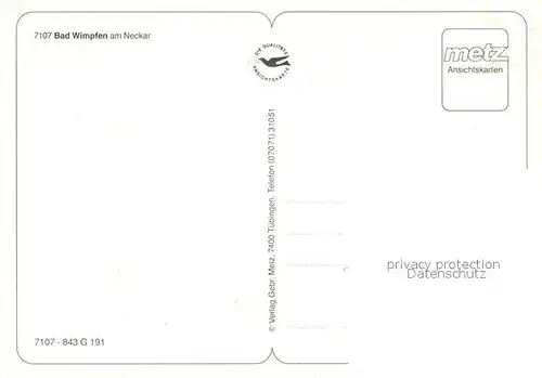 AK / Ansichtskarte Wimpfen_Bad Blauen Turm Wimpfen_Bad