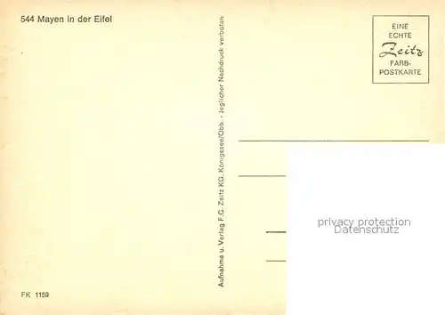 AK / Ansichtskarte Mayen Fliegeraufnahme Mayen