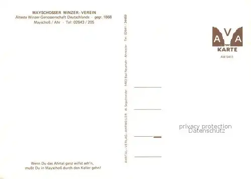 AK / Ansichtskarte Mayschoss Winzerverein Weinkeller Mayschoss