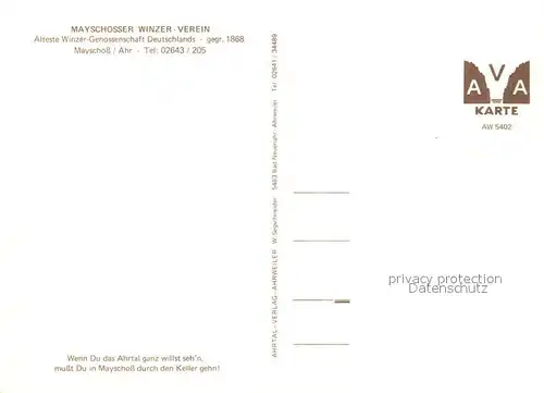 AK / Ansichtskarte Mayschoss Weinkeller Mayschoss