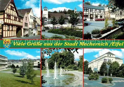 AK / Ansichtskarte Mechernich Kirche Fachwerk Fontaine Mechernich