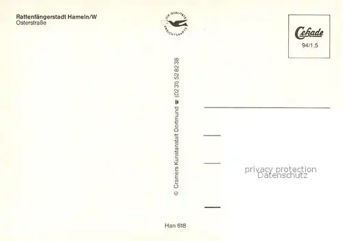 AK / Ansichtskarte Hameln_Weser Osterstrasse Hameln Weser