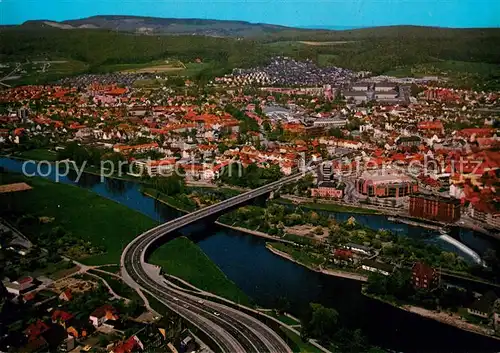 AK / Ansichtskarte Hameln_Weser Fliegeraufnahme Hameln Weser