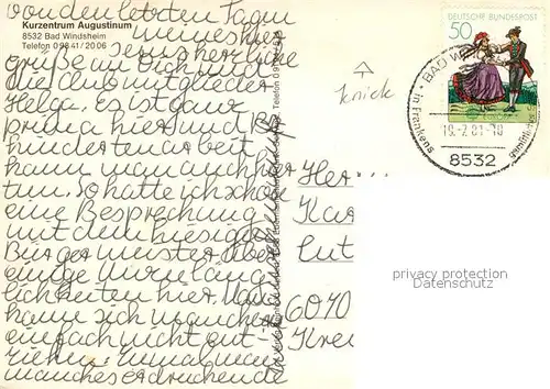 AK / Ansichtskarte Bad_Windsheim Kurzentrum Augustinum Park Blumen Rathaus Haeuserpartie Innenstadt Fest Bad_Windsheim