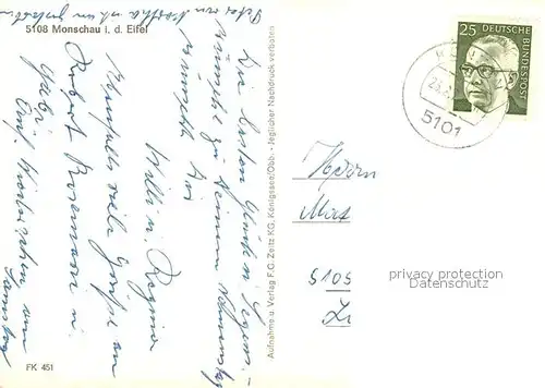 AK / Ansichtskarte Monschau Kirche Monschau