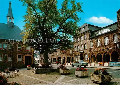 AK / Ansichtskarte Nideggen_Eifel Marktplatz Restaurant Cafe Nideggen Eifel