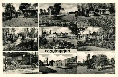 AK / Ansichtskarte Essen_Ruhr Gruga Park Bahnhof Wasserspiele Parkpartien Essen_Ruhr