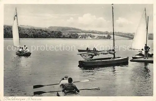 AK / Ansichtskarte Essen_Ruhr Baldeneyer Stausee Bootspartien Essen_Ruhr