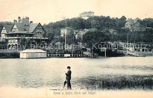 AK / Ansichtskarte Essen_Ruhr Panorama mit Villa Huegel Essen_Ruhr