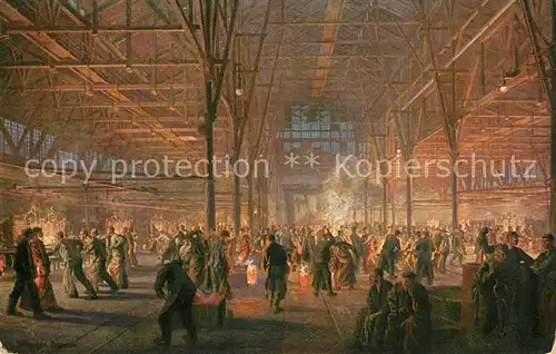 AK / Ansichtskarte Essen_Ruhr Gussstahlfabrik Friedrich Krupp AG Tiegelguss im Schmelzhaus Essen_Ruhr