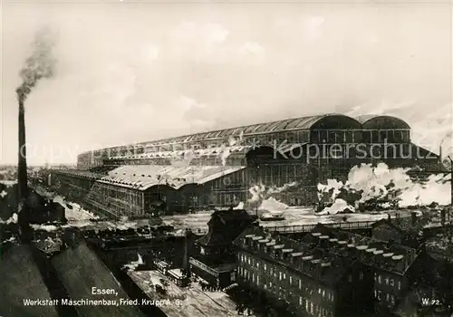 AK / Ansichtskarte Essen_Ruhr Werkstatt Maschinenbau Friedrich Krupp AG Essen_Ruhr