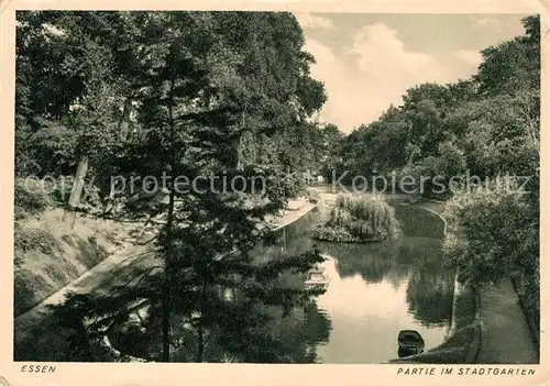 AK / Ansichtskarte Essen_Ruhr Partie im Stadtgarten Essen_Ruhr