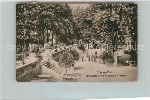 AK / Ansichtskarte Essen_Ruhr Stadtgarten mit Saalbau Terrassen Essen_Ruhr