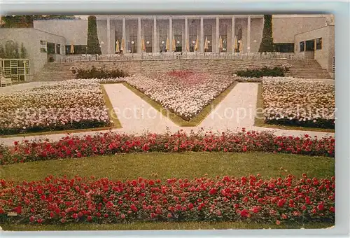 AK / Ansichtskarte Essen_Ruhr Gruga Park Rosengesamtanlage mit Rosencafe Essen_Ruhr