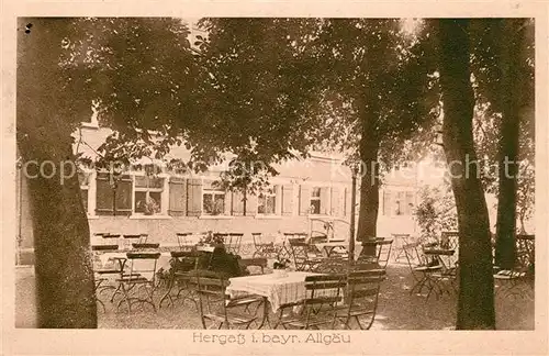 AK / Ansichtskarte Hergatz Gasthof und Bahnhofsrestauration  Hergatz