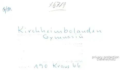 AK / Ansichtskarte Kirchheimbolanden Gymnasium Kirchheimbolanden