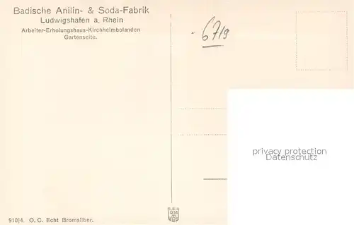 AK / Ansichtskarte Kirchheimbolanden BASF Arbeiter Erholungshaus Gartenseite Kirchheimbolanden