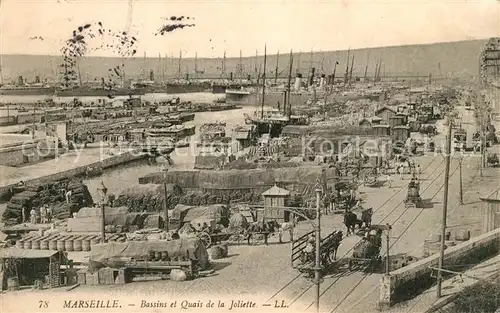 AK / Ansichtskarte Marseille_Bouches du Rhone Bassins et Quais de la Joliette Marseille