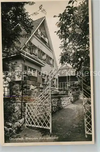 AK / Ansichtskarte Gruenstadt Rheinpfalz Parkrestaurant Gruenstadt
