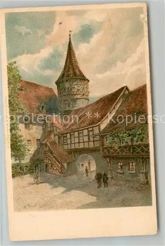 AK / Ansichtskarte Zollhaus_Villingen Schwenningen Dorfpartie Kuenstlerkarte Zollhaus