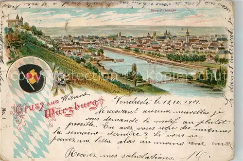 AK / Ansichtskarte Wuerzburg Panorama Wuerzburg