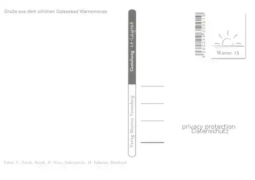 AK / Ansichtskarte Warnemuende_Ostseebad Leuchtturm Moewe Segelschiff Warnemuende_Ostseebad