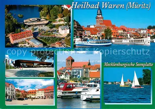 AK / Ansichtskarte Waren_Mueritz Segelboot Hafen Waren Mueritz