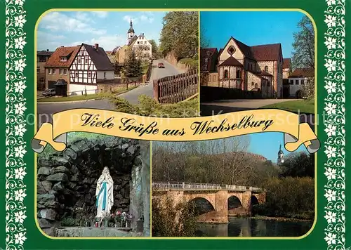 AK / Ansichtskarte Wechselburg Basilika Marienstandbild Schlosspark Wechselburg