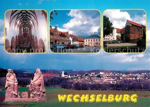 AK / Ansichtskarte Wechselburg Basilika Markt  Wechselburg