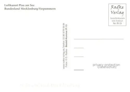 AK / Ansichtskarte Plau_See  Plau_See