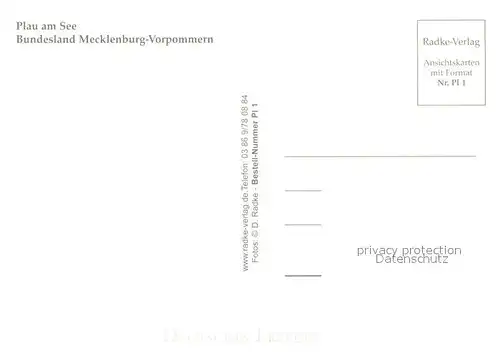 AK / Ansichtskarte Plau_See Boot  Plau_See