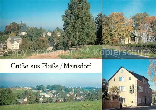 AK / Ansichtskarte Pleissa Kirche Meinsdorf Gaststaette Tannmuehle Pleissa