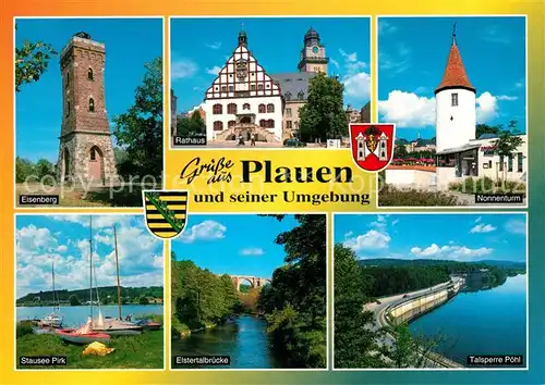 AK / Ansichtskarte Plauen_Vogtland Eisenberg Nonnenturum Talsperre Poehl Plauen_Vogtland