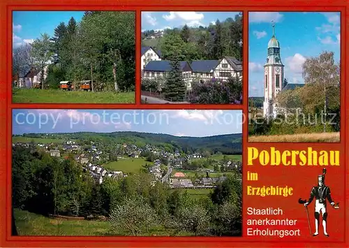 AK / Ansichtskarte Pobershau Dorfkirche Bretmuehlenstrasse Kremser Pobershau