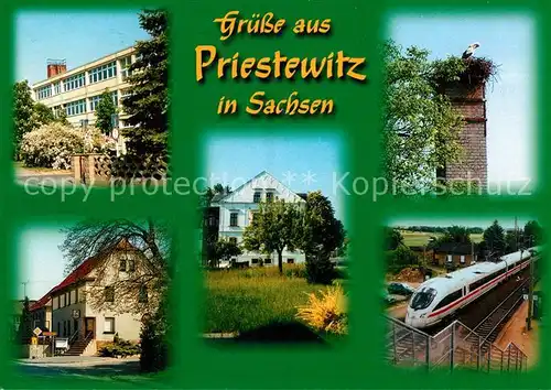 AK / Ansichtskarte Priestewitz Eisenbahn Storch Priestewitz