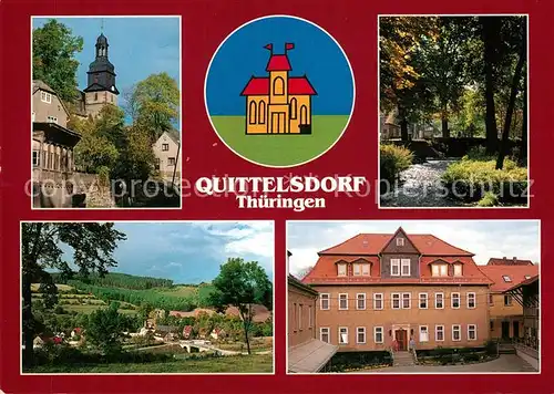 AK / Ansichtskarte Rottenbach_Thueringen Kirche Quittelsdorf Wappen Pflegeheim Johanneshof Rottenbach Thueringen